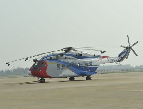 国产AC313大型直升机一天内收到32架外国订单